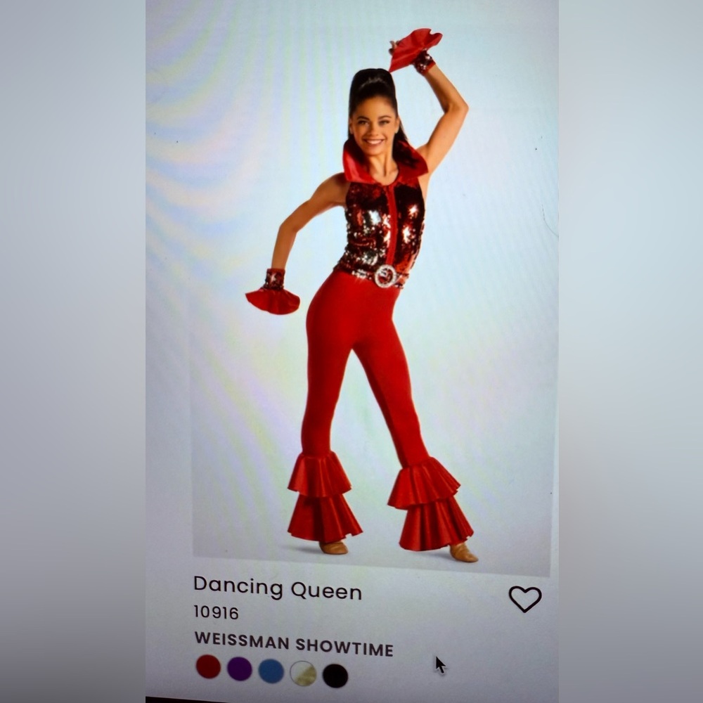 Red Sequin Dancing Queen Dance Costume